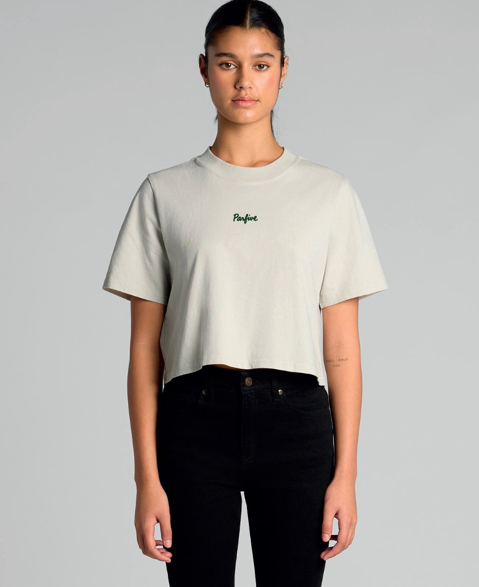 T-SHIRT CROP TOP BEIGE - BRODÉ